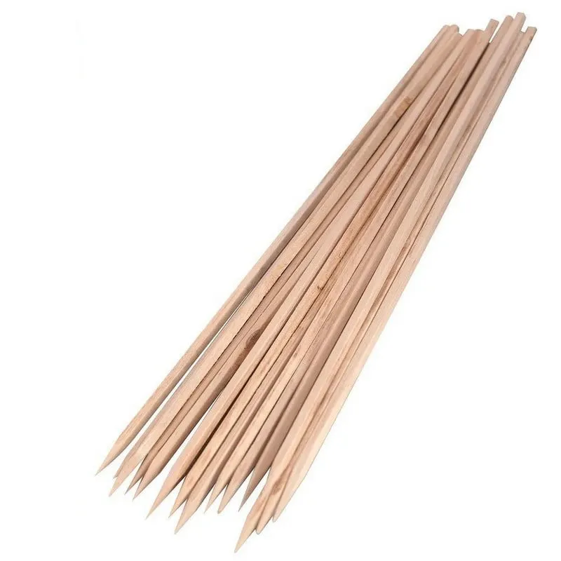 Шампуры д/шашлыка дерево 400мм *5мм квадратные (100)/100/