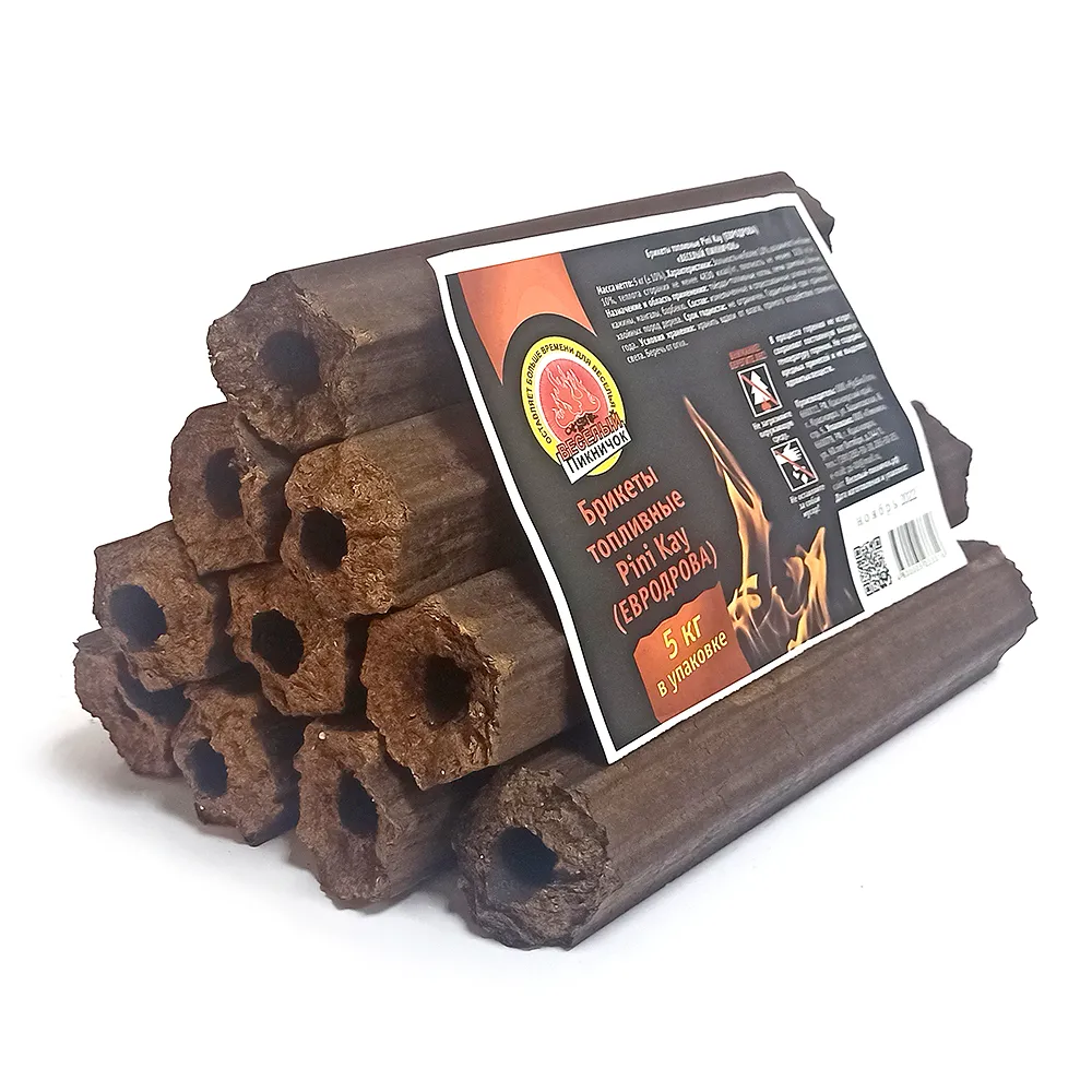 Брикеты топливные PINI KAY (Евродрова) "Весёлый пикничок" 5кг
