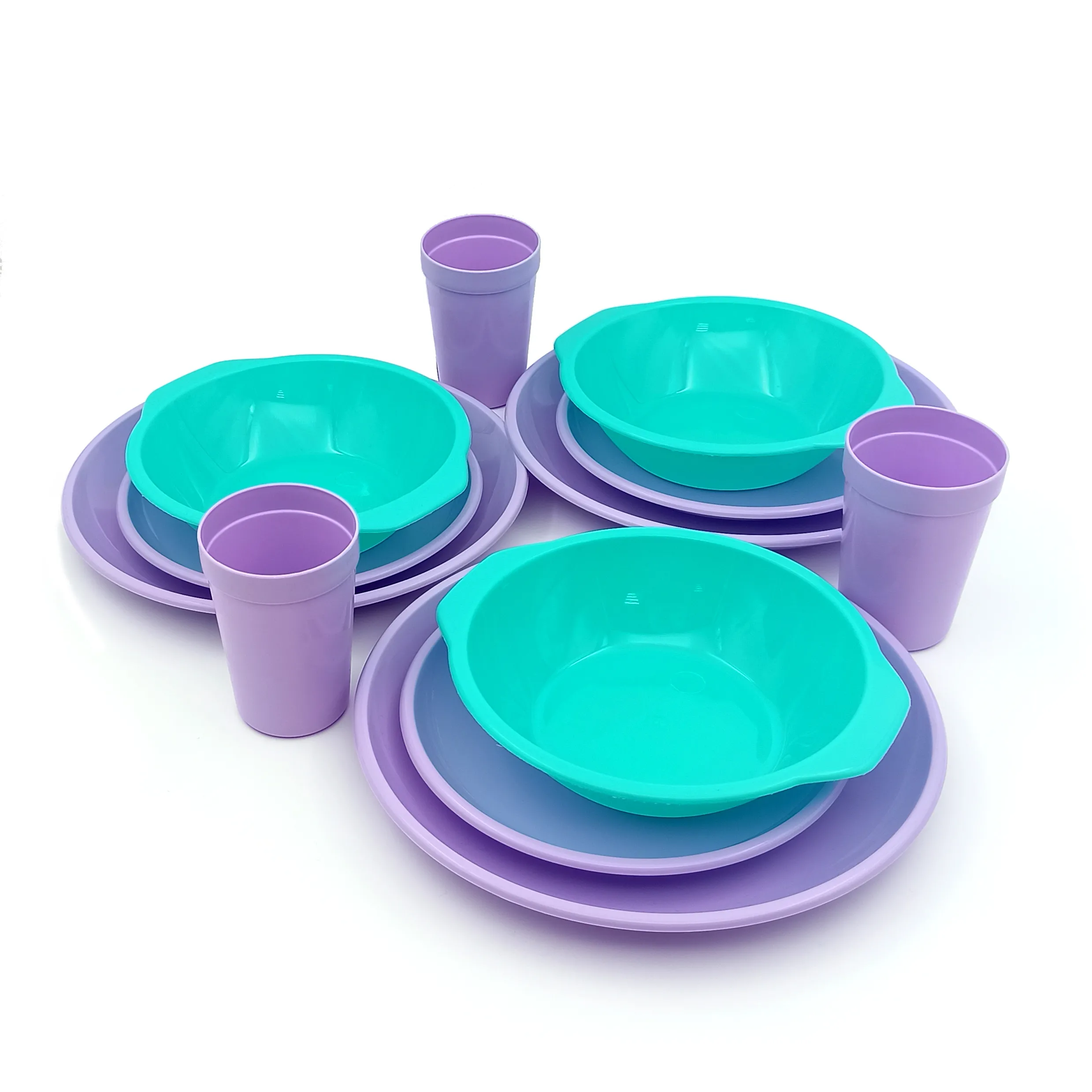 Набор "уДачный" №6 стаканы 0,25л, тарелки 0,7л, тарелки 19,5см, тарелки 25см