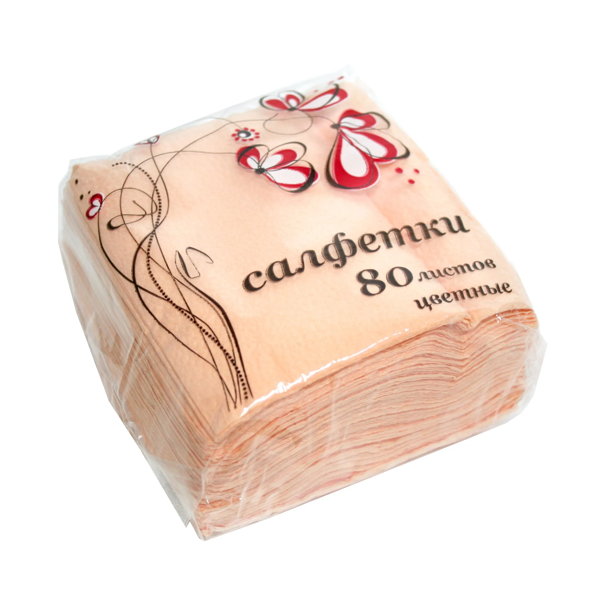 Бумажные салфетки Веселый пикничок цветные, 80шт